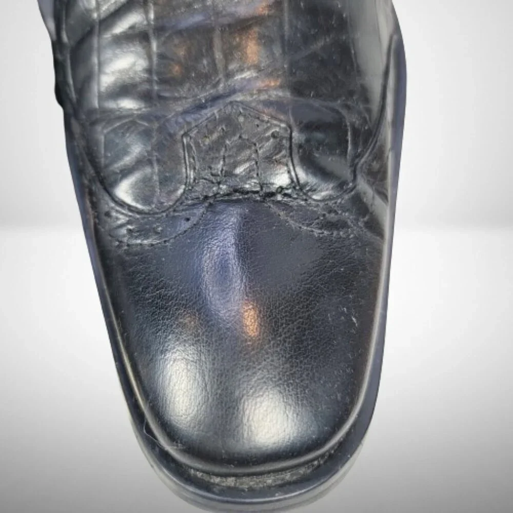 Georgio Armani Men's Derby Croco Leather Shoes - Size: 42 - Picture 11 of 14